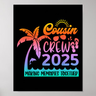 Funny Cousin Crew 2025 Summer Group Memorie machen Poster