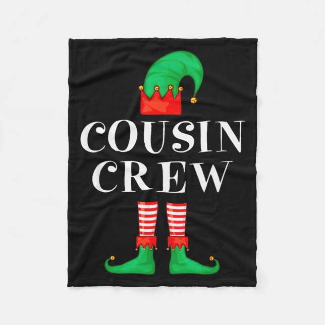 Funny Cousin Crew Elf Christmas Elf Cousin Sweater Fleecedecke (Vorderseite)