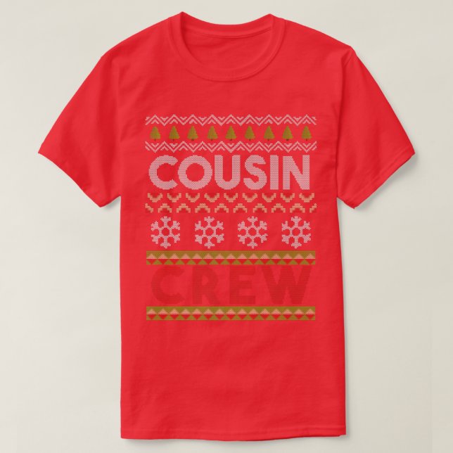 Funny Cousin Crew Ugi Weihnachtskraut Pr T-Shirt (Design vorne)