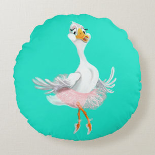 Funny Coussin rond Ballerina Canard - Vos Couleurs