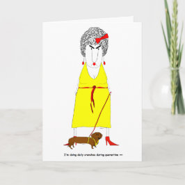 Funny COVID-19 Quarantine Gruß Karte