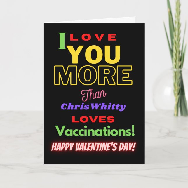 Funny Covid Text Happy Valentine's Day Card Karte (Vorderseite)