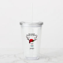 Funny Covid Weihnachtsmaske Reindeer Name