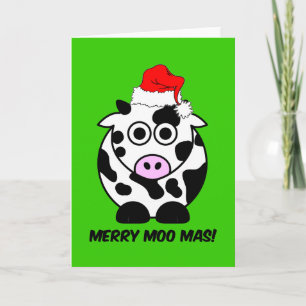 Funny cow Christmas Feiertagskarte