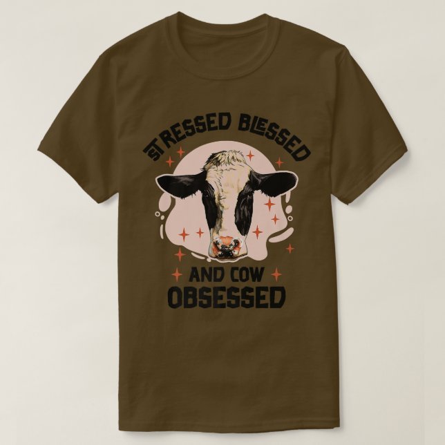 Funny Cow Farm Milk Dairy Bauer Landwirtschaft T-Shirt (Design vorne)