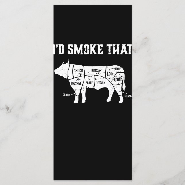 Funny Cow Grillen Pit Master Gift Menükarte (Vorderseite)