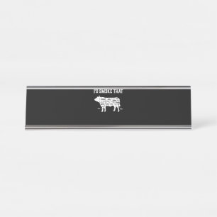 Funny Cow Grillen Pit Master Gift Schreibtischnamensplakette