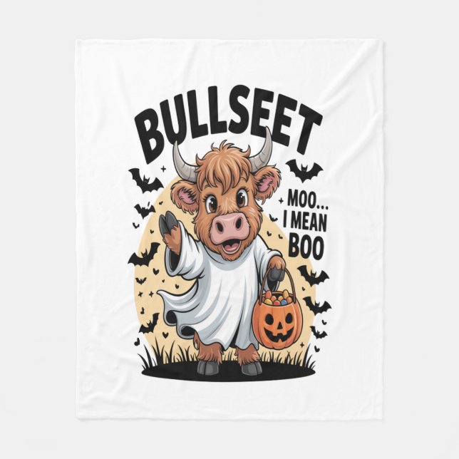 Funny Cow Halloween Fleecedecke (Vorderseite)