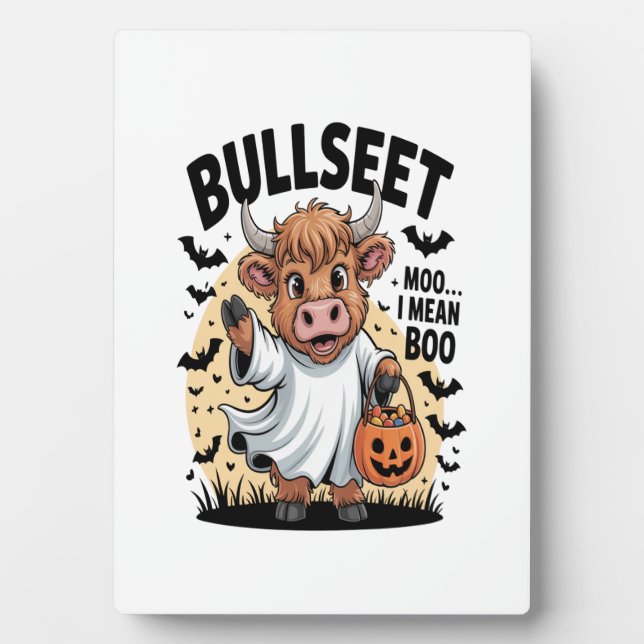 Funny Cow Halloween Fotoplatte (Vorderseite)