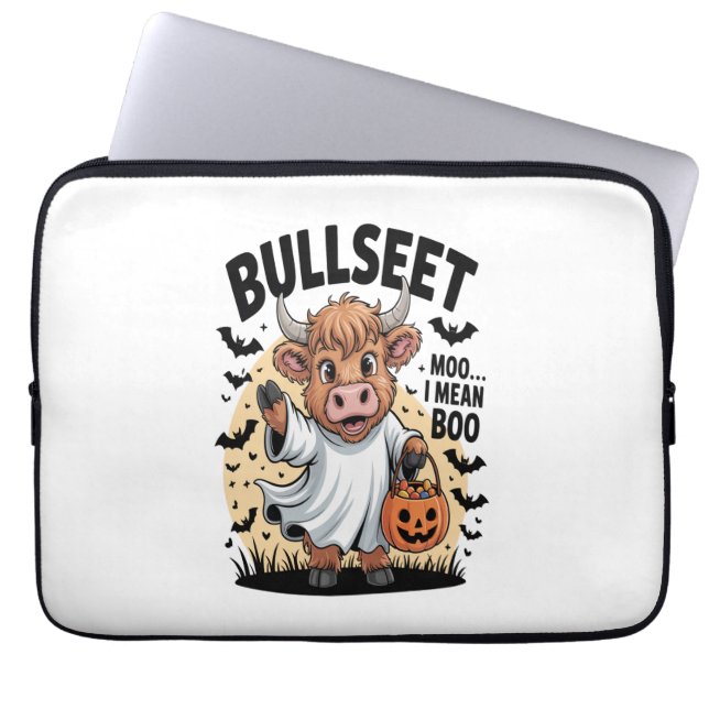 Funny Cow Halloween Laptopschutzhülle (Vorderseite)