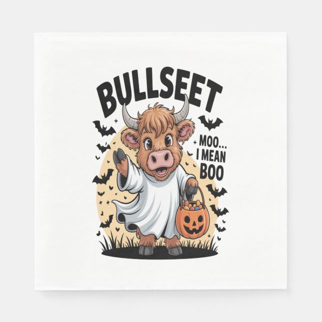 Funny Cow Halloween Serviette (Vorderseite)