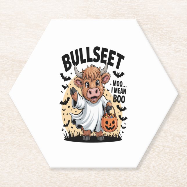 Funny Cow Halloween Untersetzer (Vorderseite)