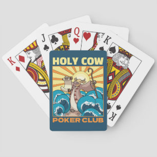 Funny Cow Holy Cow Poker Club Cow Deity Cartoon Spielkarten