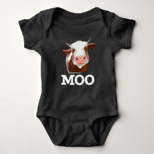 Funny Cow Moo Farm Animal Spaß Baby Strampler