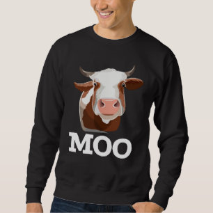 Funny Cow Moo Farm Animal Spaß Sweatshirt