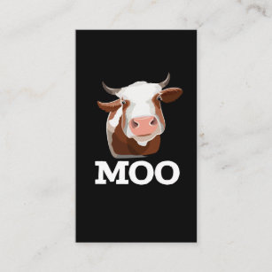 Funny Cow Moo Farm Animal Spaß Visitenkarte