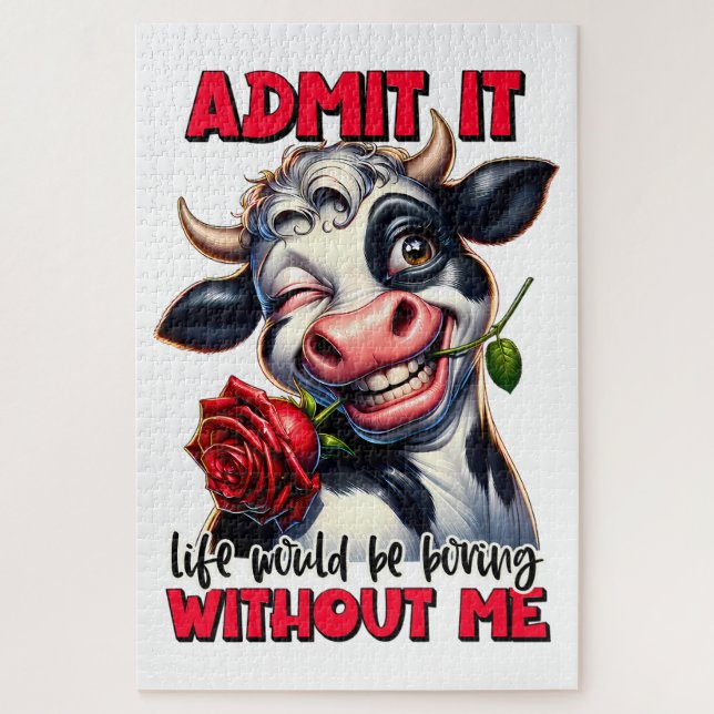 Funny Cow Quote Sprichwort (Vertikal)