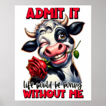 Funny Cow Quote Sprichwort Witty