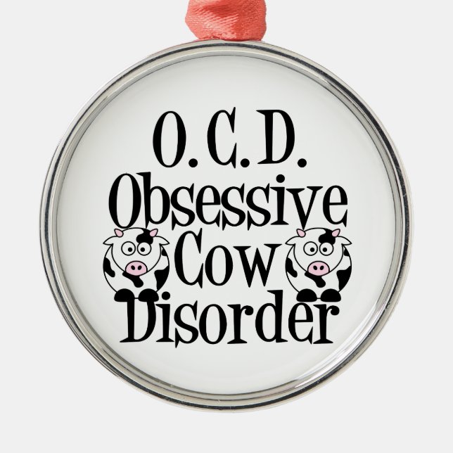 Funny Cow Silbernes Ornament (Vorne)