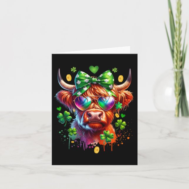 Funny Cow St Patricks Day Karte (Vorderseite)