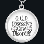 Funny Cow Versilberte Kette<br><div class="desc">Ich habe eine obsessive Rinderkrankheit. Ich Liebe Kühe. Moo! Ich bin für Kuhgeschenke ein OCD. Eine niedliche Holstein Kuh.</div>