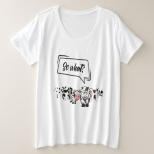 Funny Cow, was für ein Witz Große Größe T-Shirt