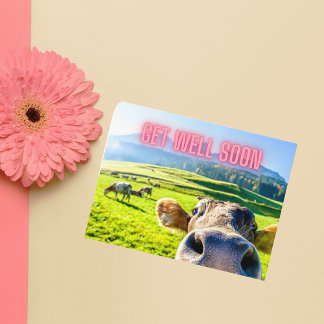 Funny Cow wird bald gut Postkarte