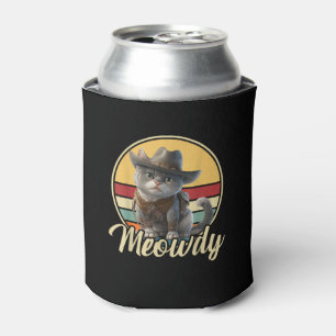Funny Cowboy Cat Mashup Meow Howdy Kitten Lovers m Dosenkühler