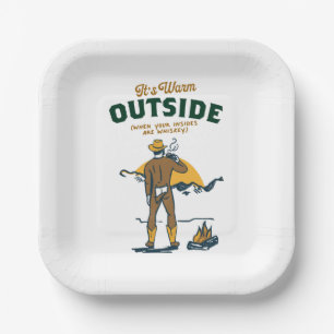 Funny Cowboy Drink Whiskey Pappteller