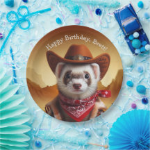 Funny Cowboy Ferret Western Style Geburtstag