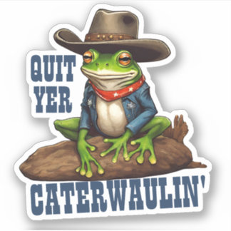 Funny Cowboy Frosch Western caterwaulin personalis Aufkleber