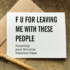 Funny Coworker Goodbye Retirement Card Einladung