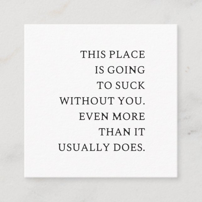 Funny CoWorker Verlassend - Funny New Job Begleitkarte (Vorderseite)