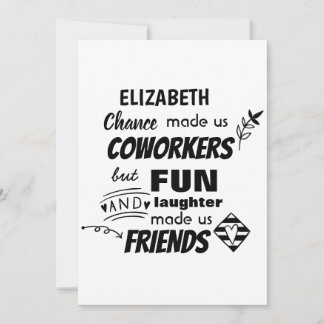 Funny COWORKER Verlassend Goodluck Goodbye Friend Einladung