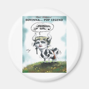Funny Cows Bovinna Mooterial Girl Offbeat Geschenk Magnet