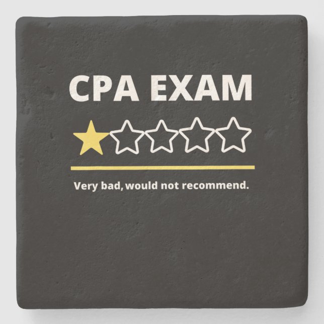 Funny CPA Prüfung Buchhalter Männer Frauen Geschen Steinuntersetzer (Vorderseite)