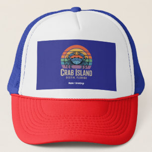 Funny Crab Funny Island Destin FL Cool Truckerkappe
