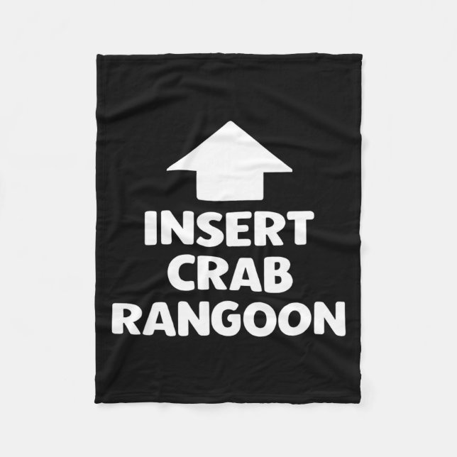 Funny Crab Rangoon Apparel _ Hilarious Foodie  Fleecedecke (Vorderseite)