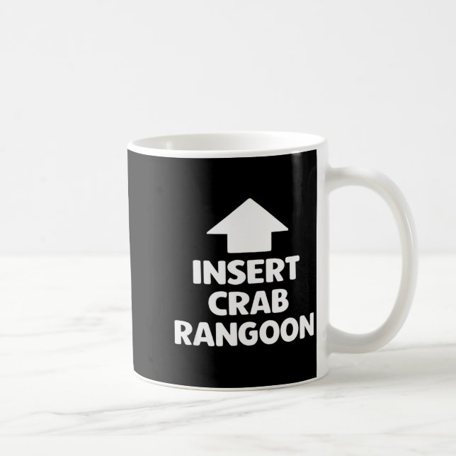 Funny Crab Rangoon Apparel _ Hilarious Foodie  Kaffeetasse (Rechts)