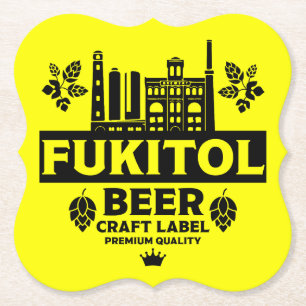 Funny Craft Beer Labels Untersetzer