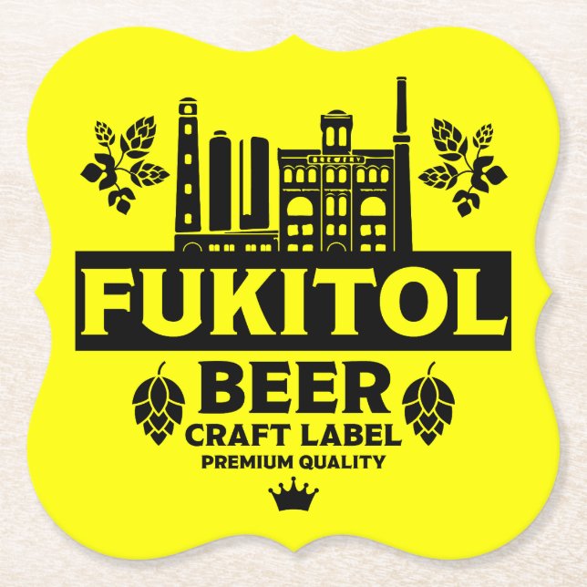 Funny Craft Beer Labels Untersetzer (Vorderseite)
