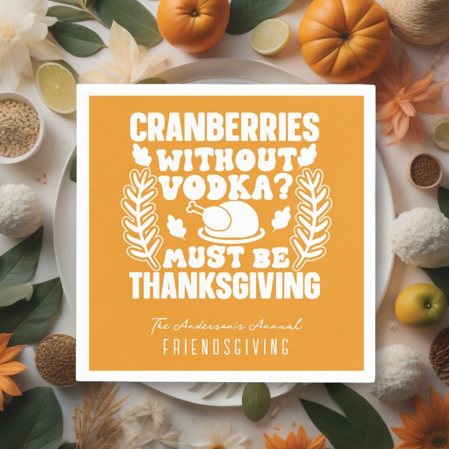 Funny Cranberries ohne Volka Friendsgiving Serviette (Von Creator hochgeladen)