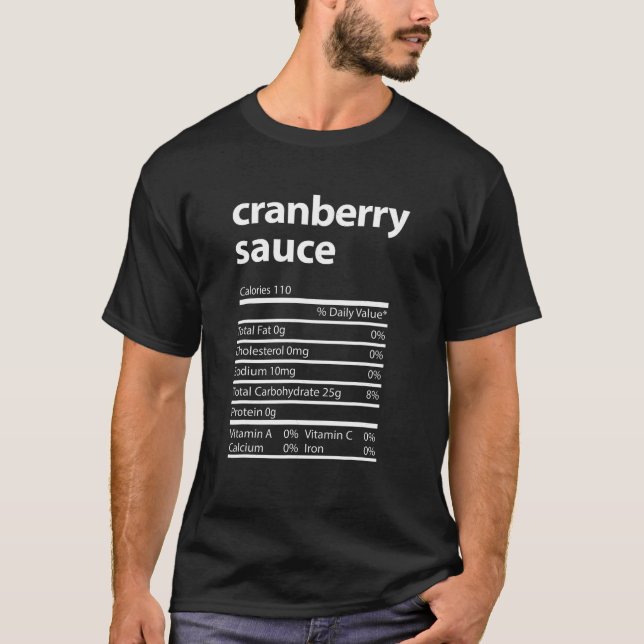 Funny Cranberry Sauce Family Erntedank Nutritio T-Shirt (Vorderseite)
