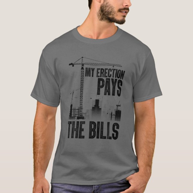 Funny Crane Kunst für Männer Turmkranmaschine für  T-Shirt (Vorderseite)