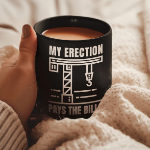 Funny Crane Operator   Spaß der Baustelle Kaffeetasse