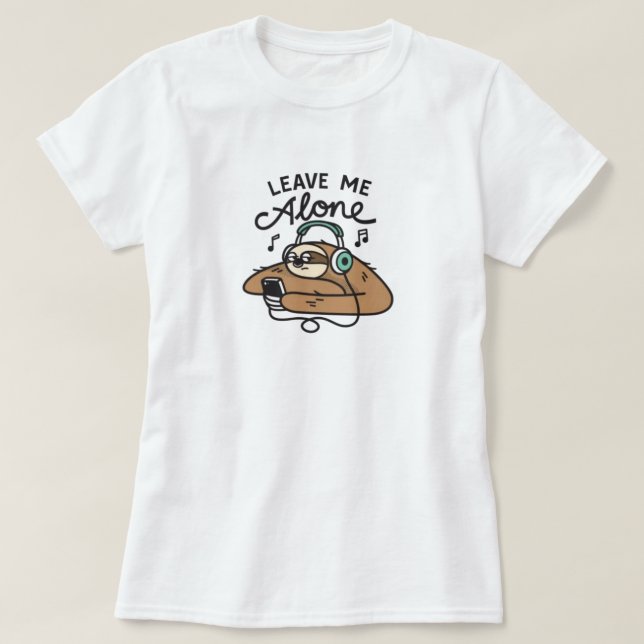 Funny Cranky Sloth T - Shirt (Design vorne)