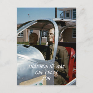 FUNNY CRASH TEST DUMMY FOTO BIRTHDAY EINLADUNGSPOSTKARTE