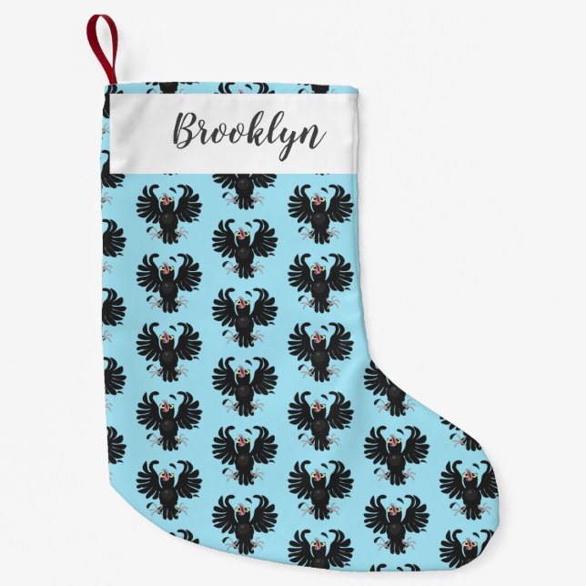 Funny Crave Rabe Cartoon Illustration Kleiner Weihnachtsstrumpf (Vorderseite)