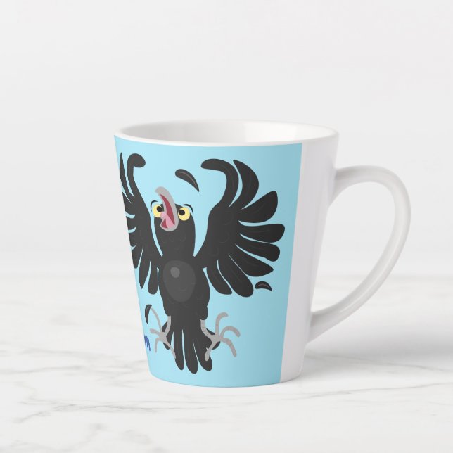 Funny Crave Rabe Cartoon Illustration Milchtasse (Rechts)