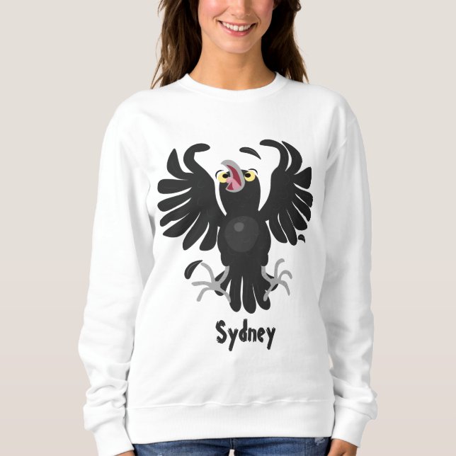 Funny Crave Rabe Cartoon Illustration Sweatshirt (Vorderseite)